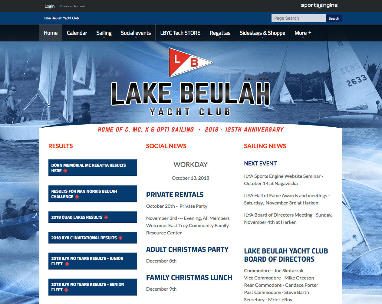 Lake Buelah Yacht Club Website