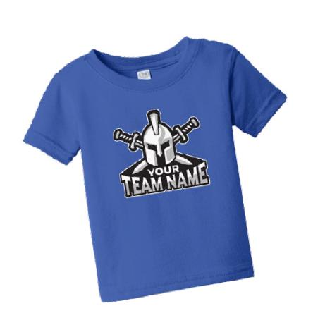 Blue baby t shirt with team name logo from SE holiday gear guide
